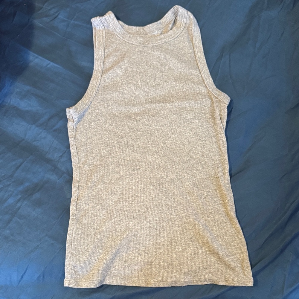 A New Day Heather Gray Ribbed Top